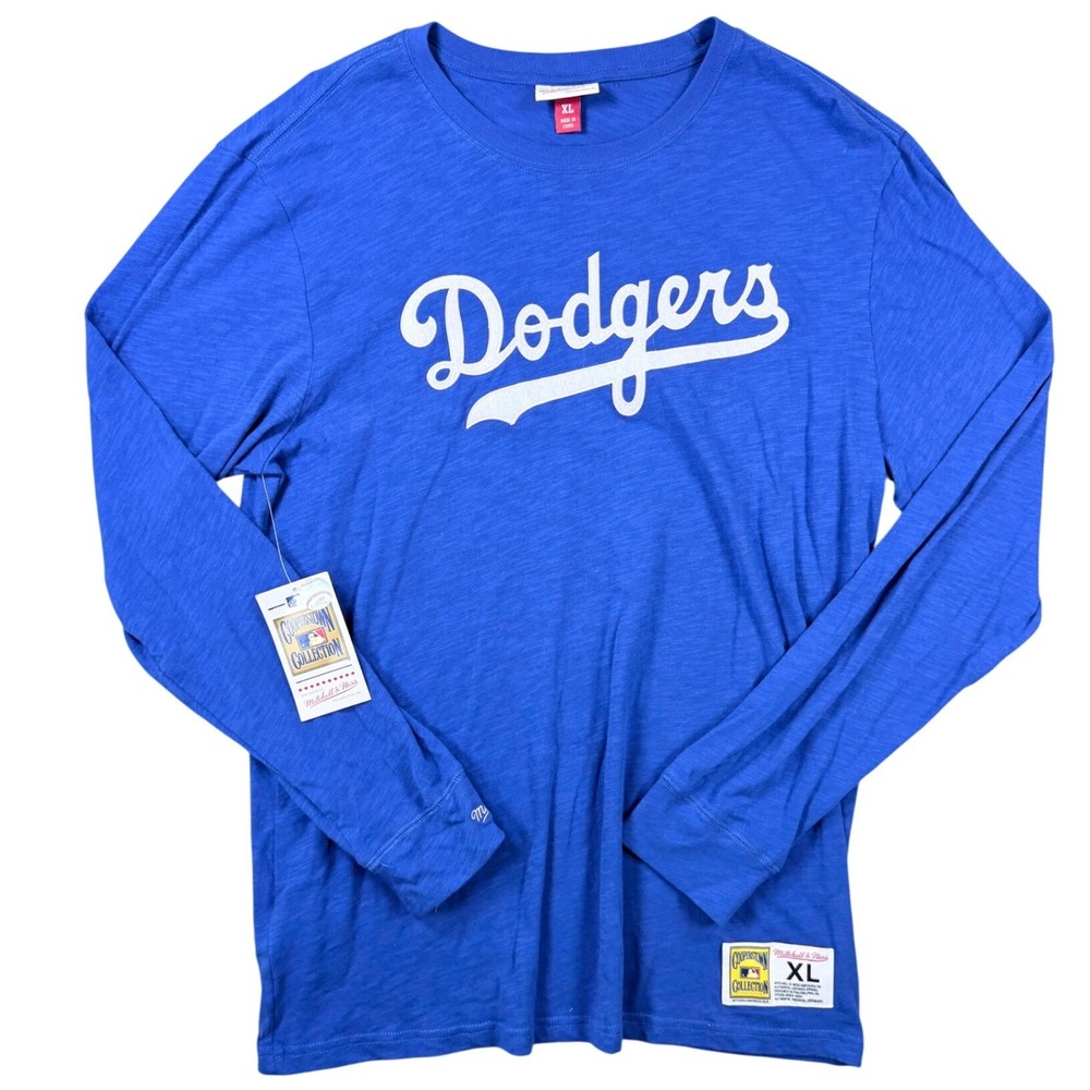Mitchell & Ness Los Angeles Dodgers Long Sleeve Shirt Cooperstown Collection XL